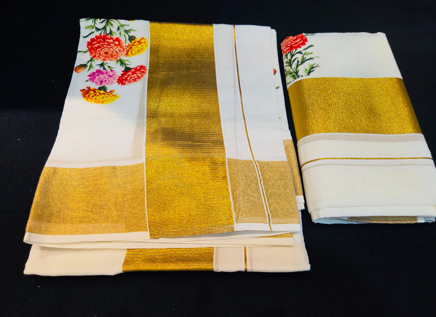 Floral Set mundu