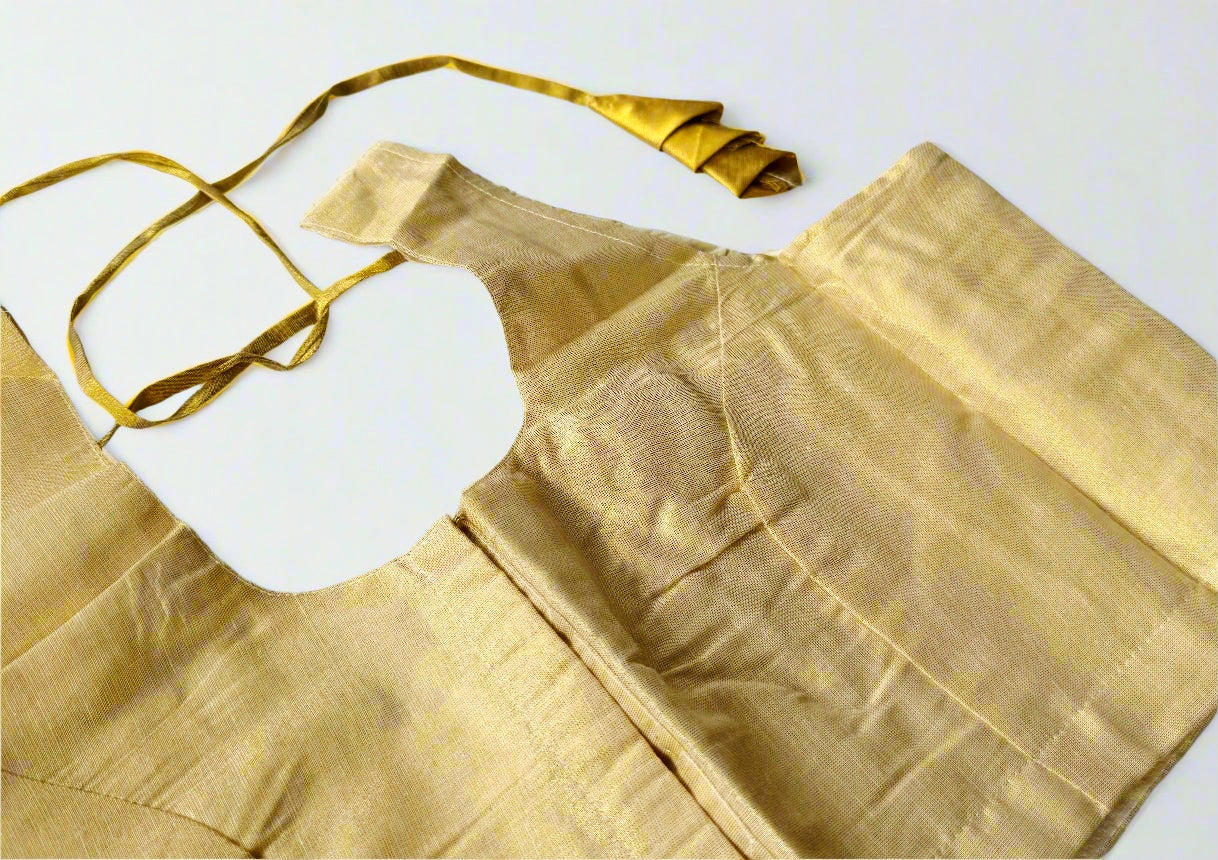 Soft silk dhavani with ready to wear blouse.