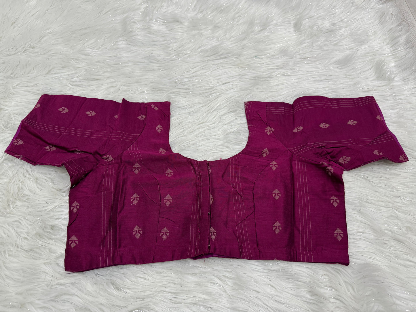 Purple Ready to wear princess cut saree blouse