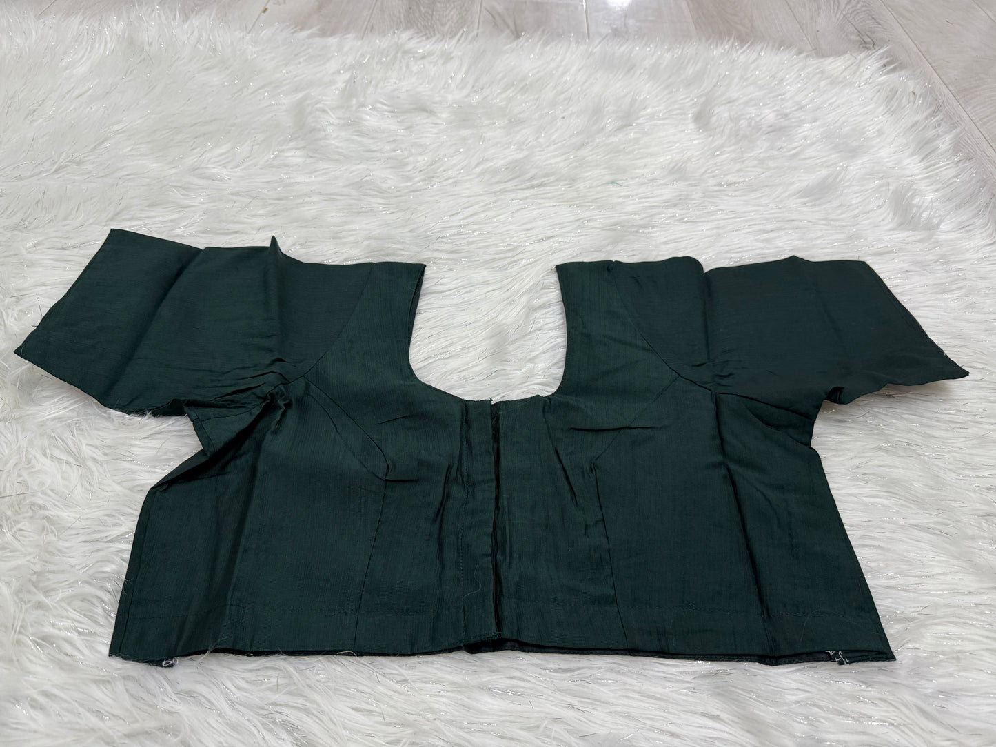 Dark Green Ready to wear princess cut saree blouse