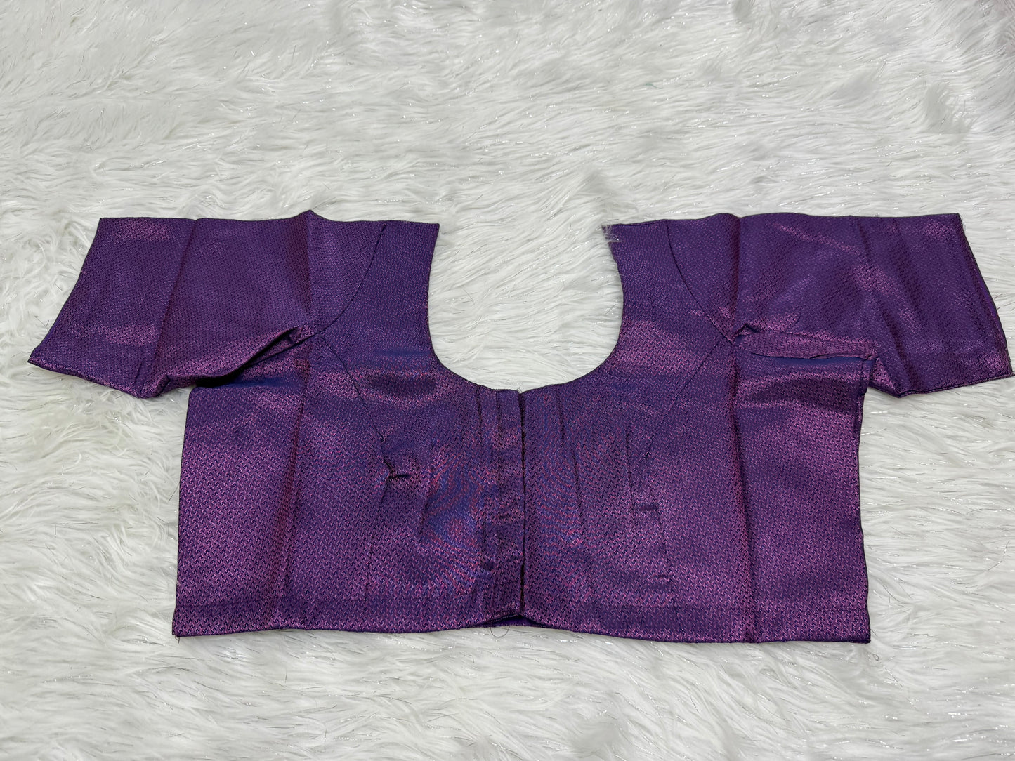 Purple Ready to wear princess cut saree blouse