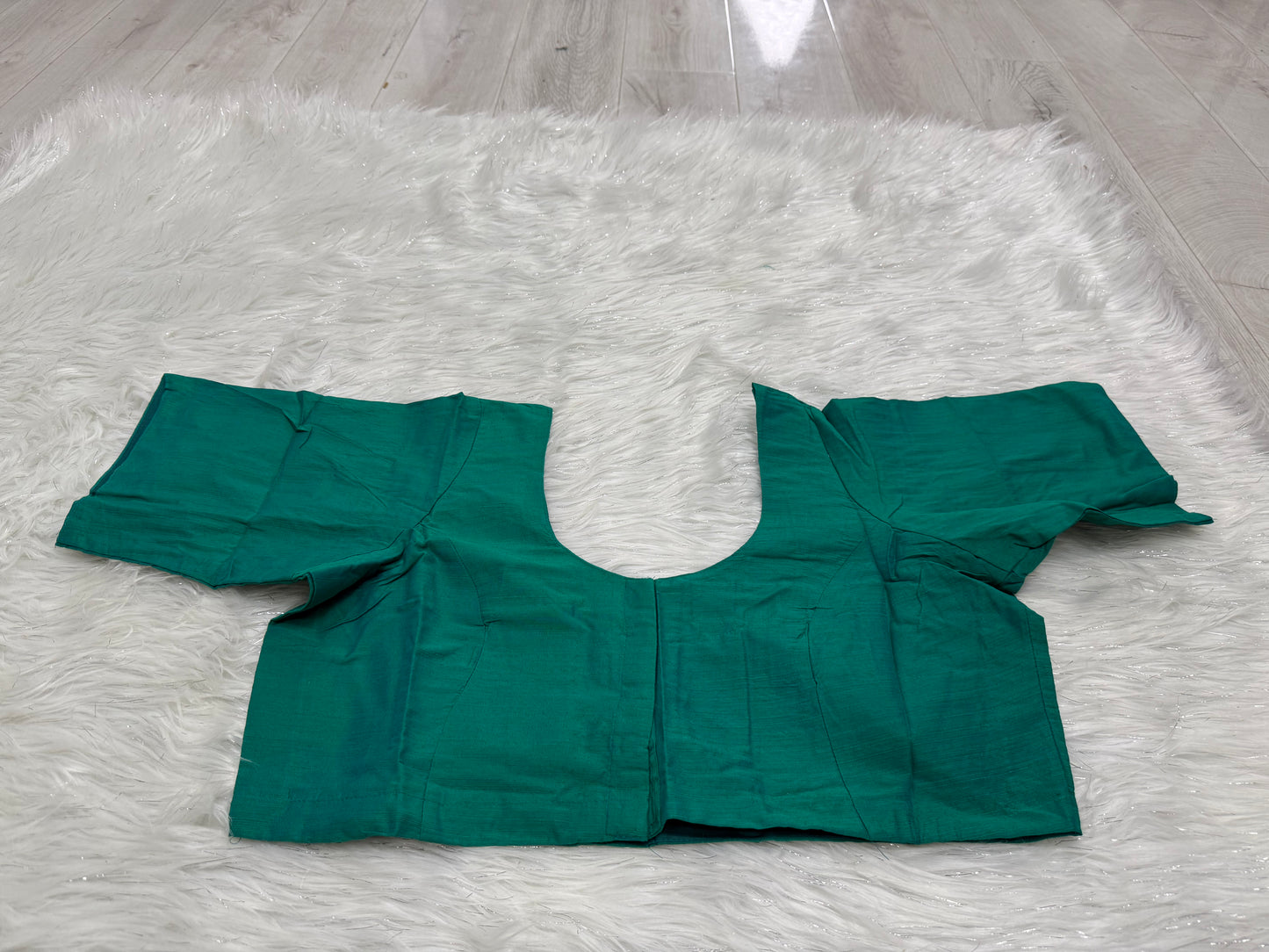 Green Ready to wear princess cut saree blouse
