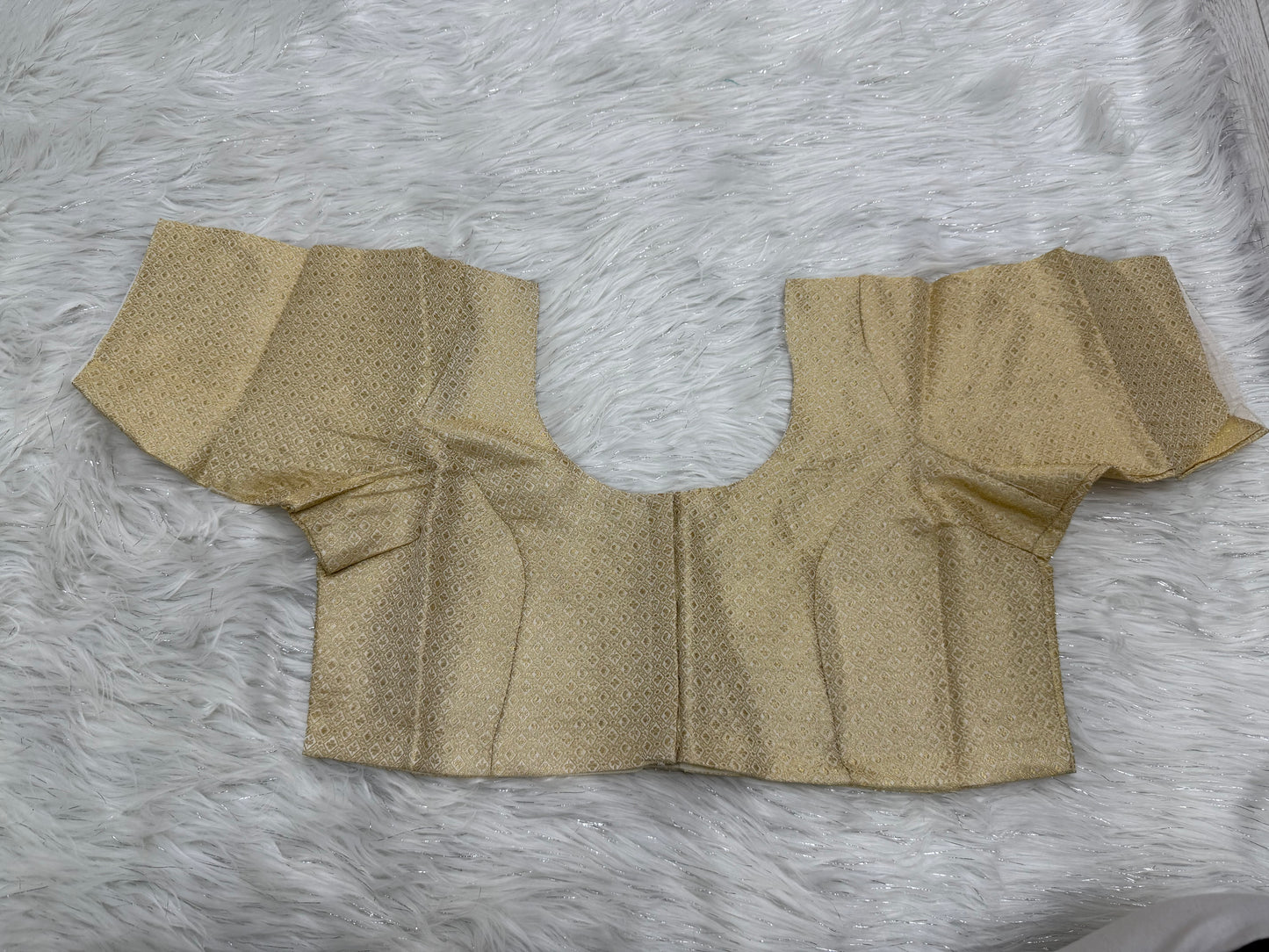 Golden Brocade Ready to wear princess cut saree blouse