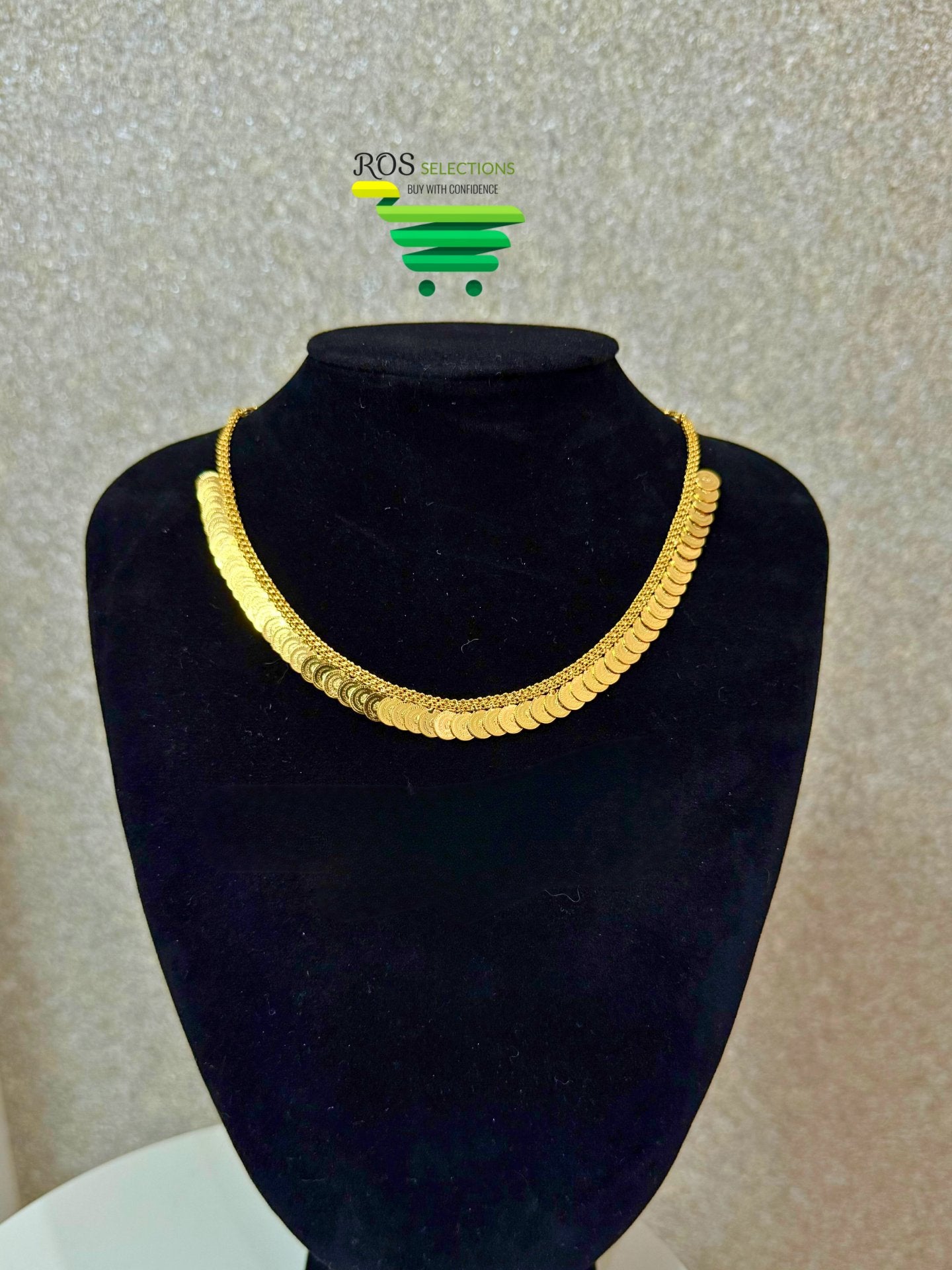 Gold plated coin necklace