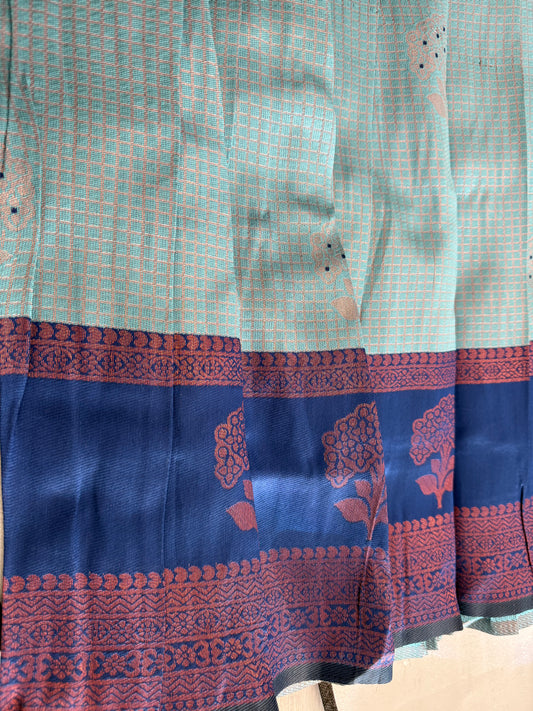 Shades of Blue three-piece dhavani set