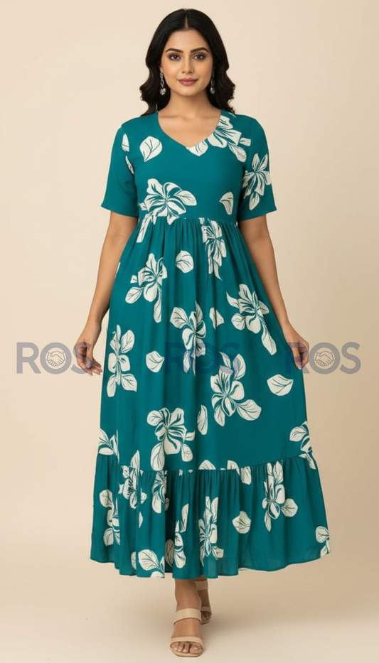 Premium Rayon Floral printed dress/ kurti