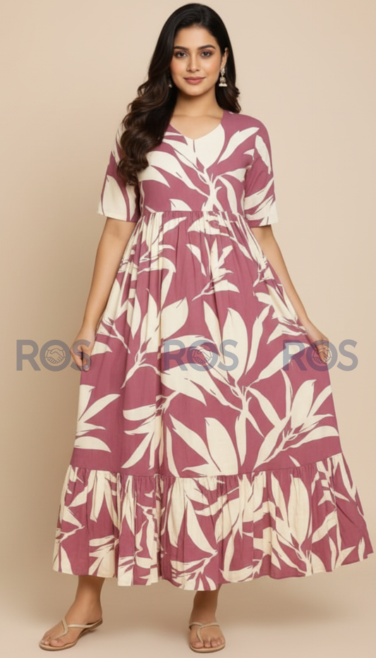 Premium Rayon Floral printed dress/ kurti