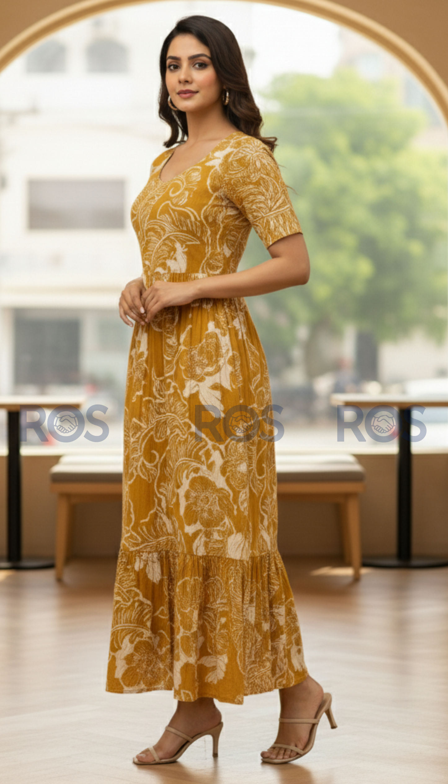 Premium Rayon Floral  printed dress/ kurti
