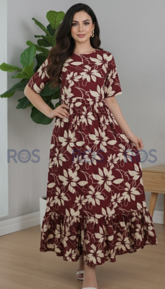 Premium Rayon Floral  printed dress/ kurti