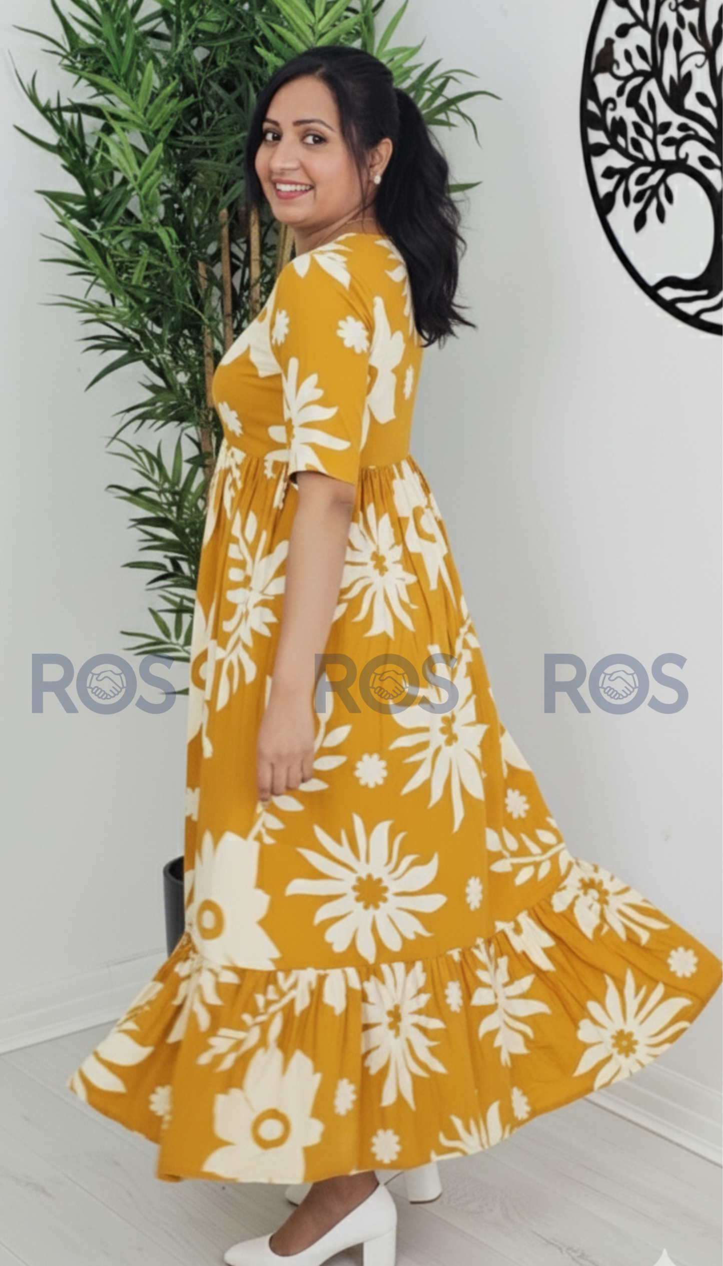 Beautiful floral Rayon dress 💕