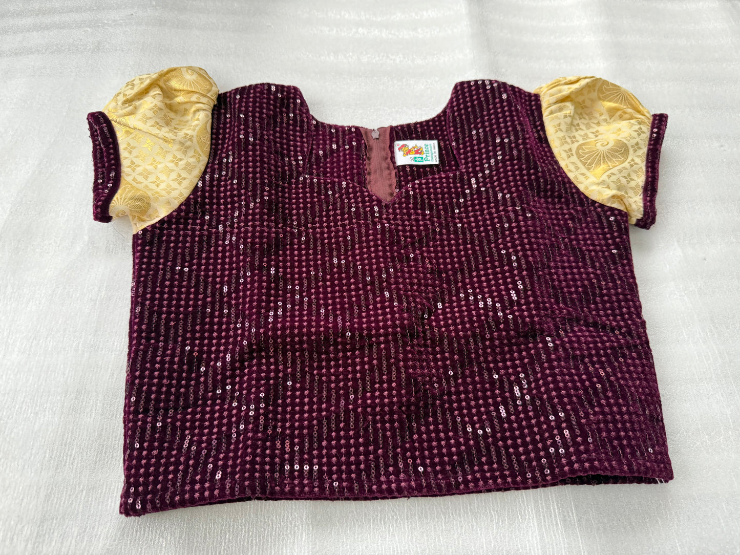 Purple Onam  top and skirt