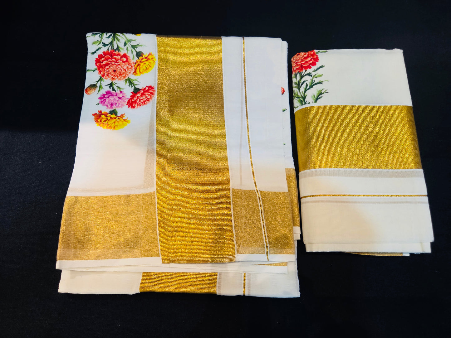 Floral Set mundu