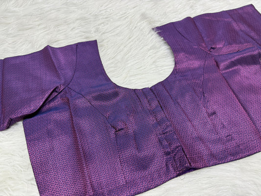 Purple Ready to wear princess cut saree blouse
