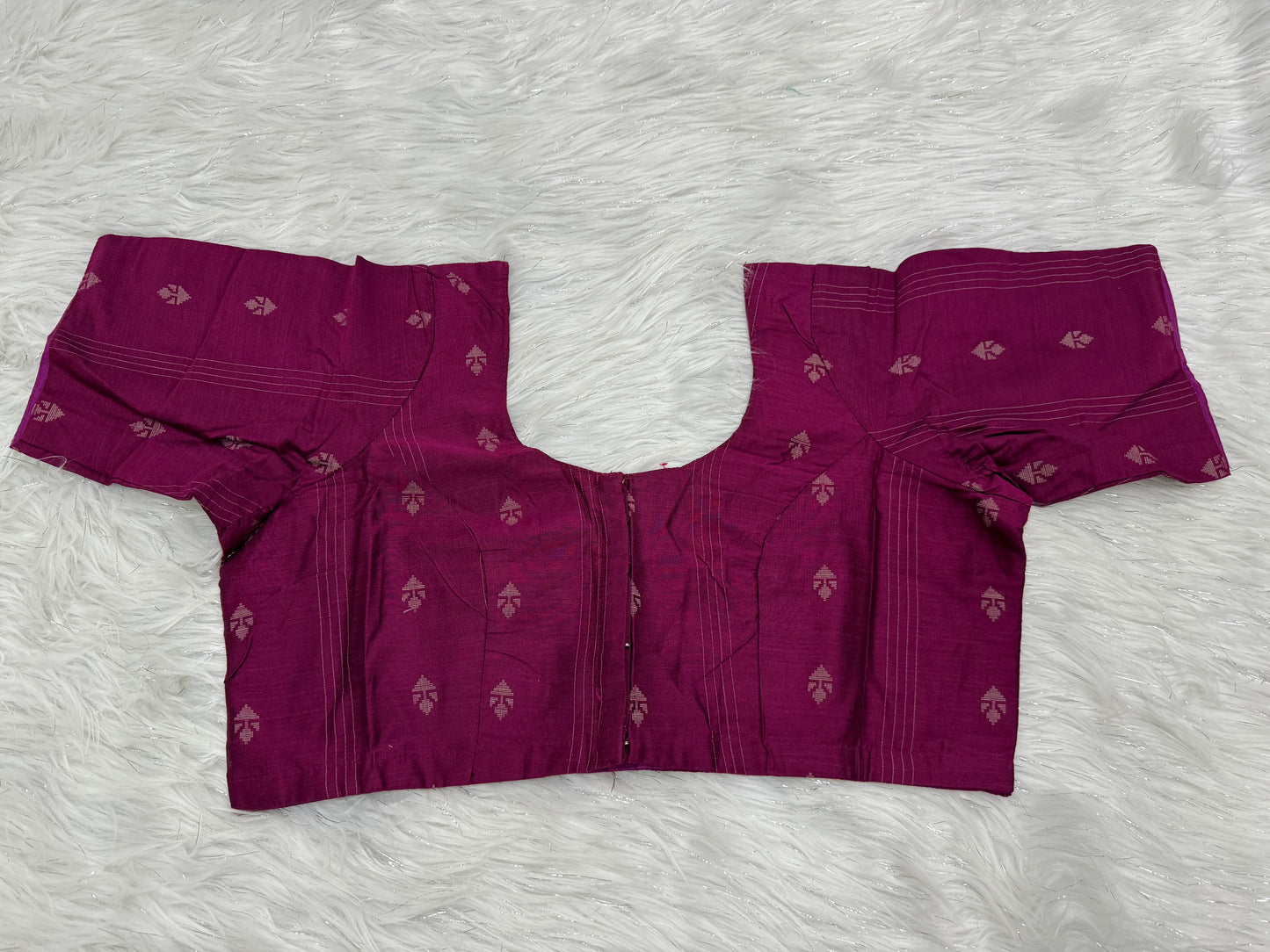 Purple Ready to wear princess cut saree blouse