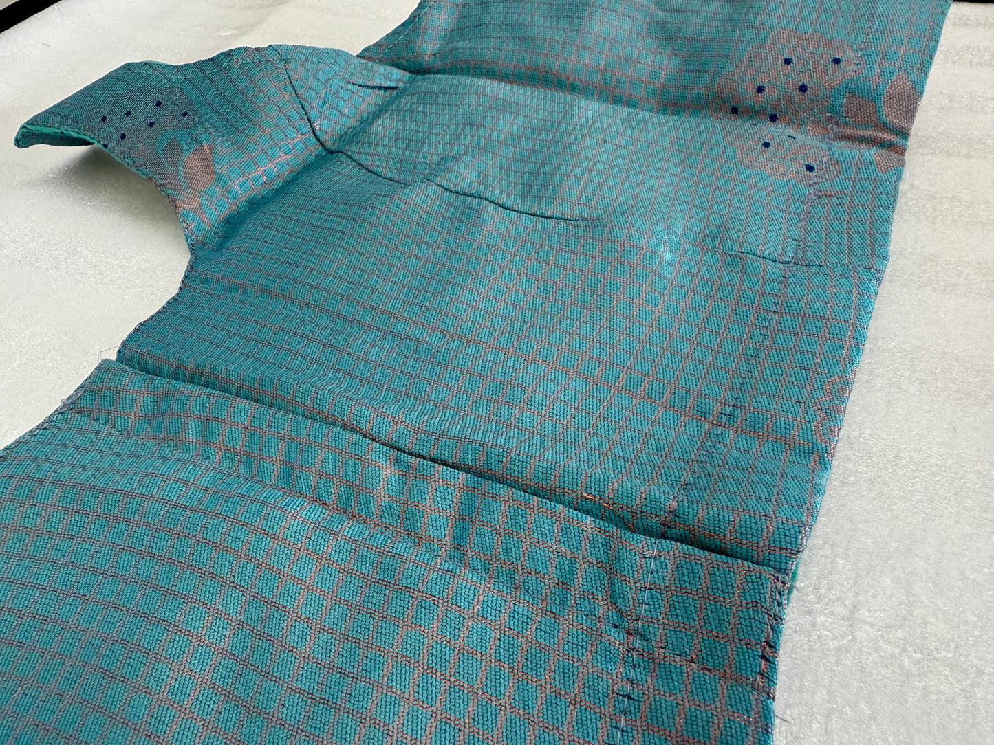 Shades of Blue Onam dhavani set(readymade)