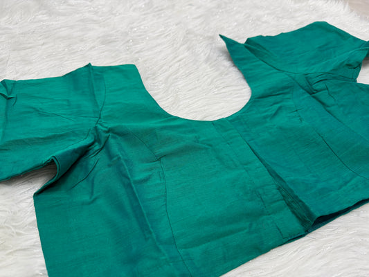 Green Ready to wear princess cut saree blouse
