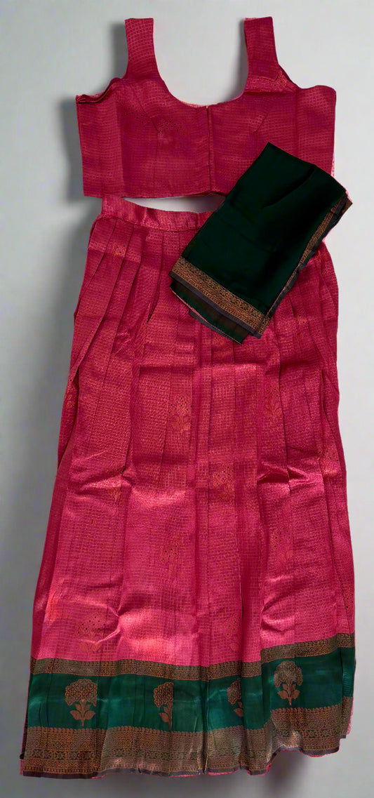 Dhavani with stitched blouse