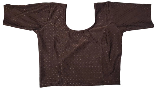 Stretchable Saree blouse (one size fits up to medium) coffee brown