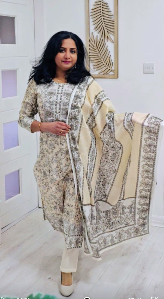 Cotton three piece  suit