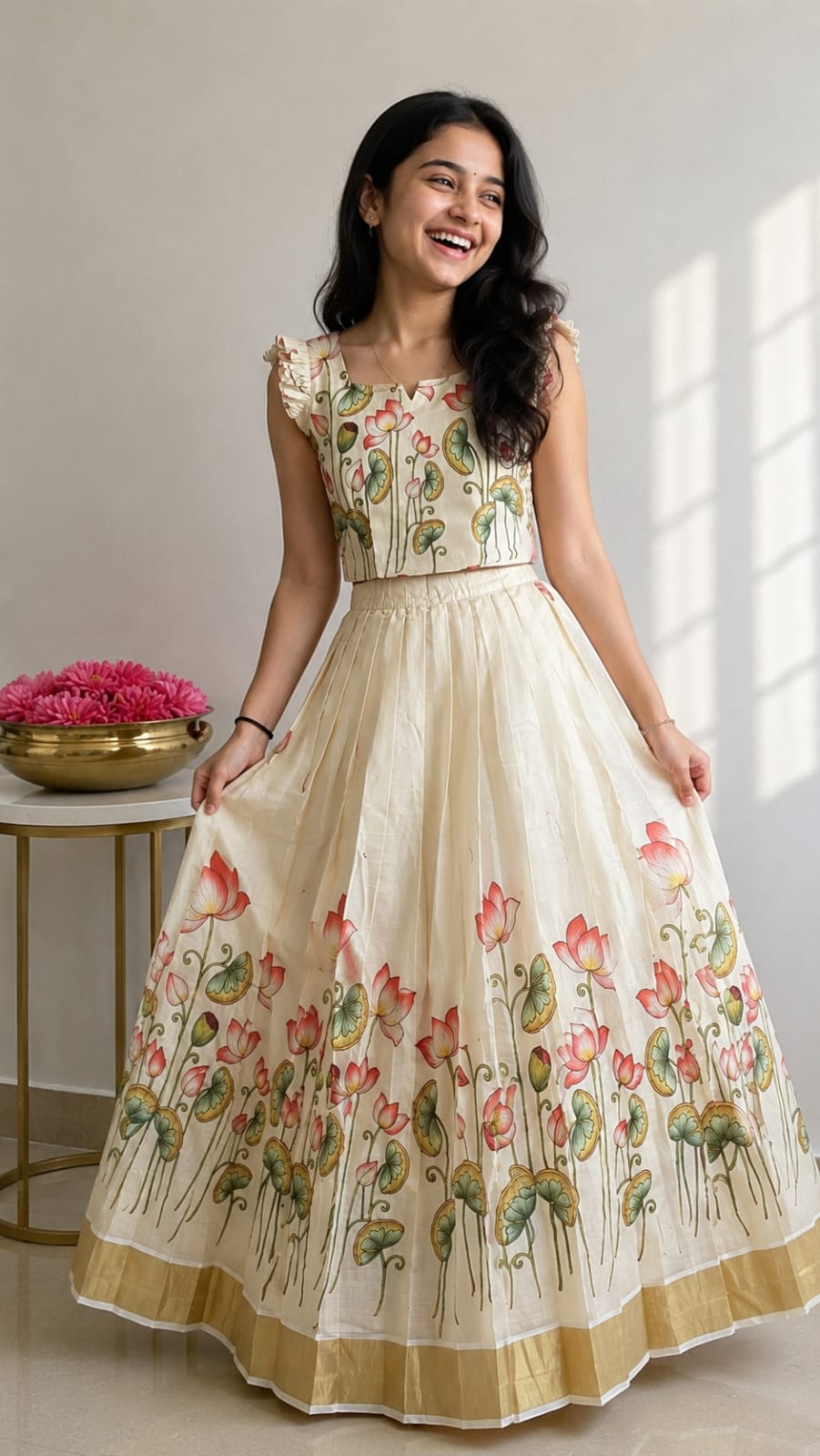 Beautiful Teenage girls pure cotton skirt and Top