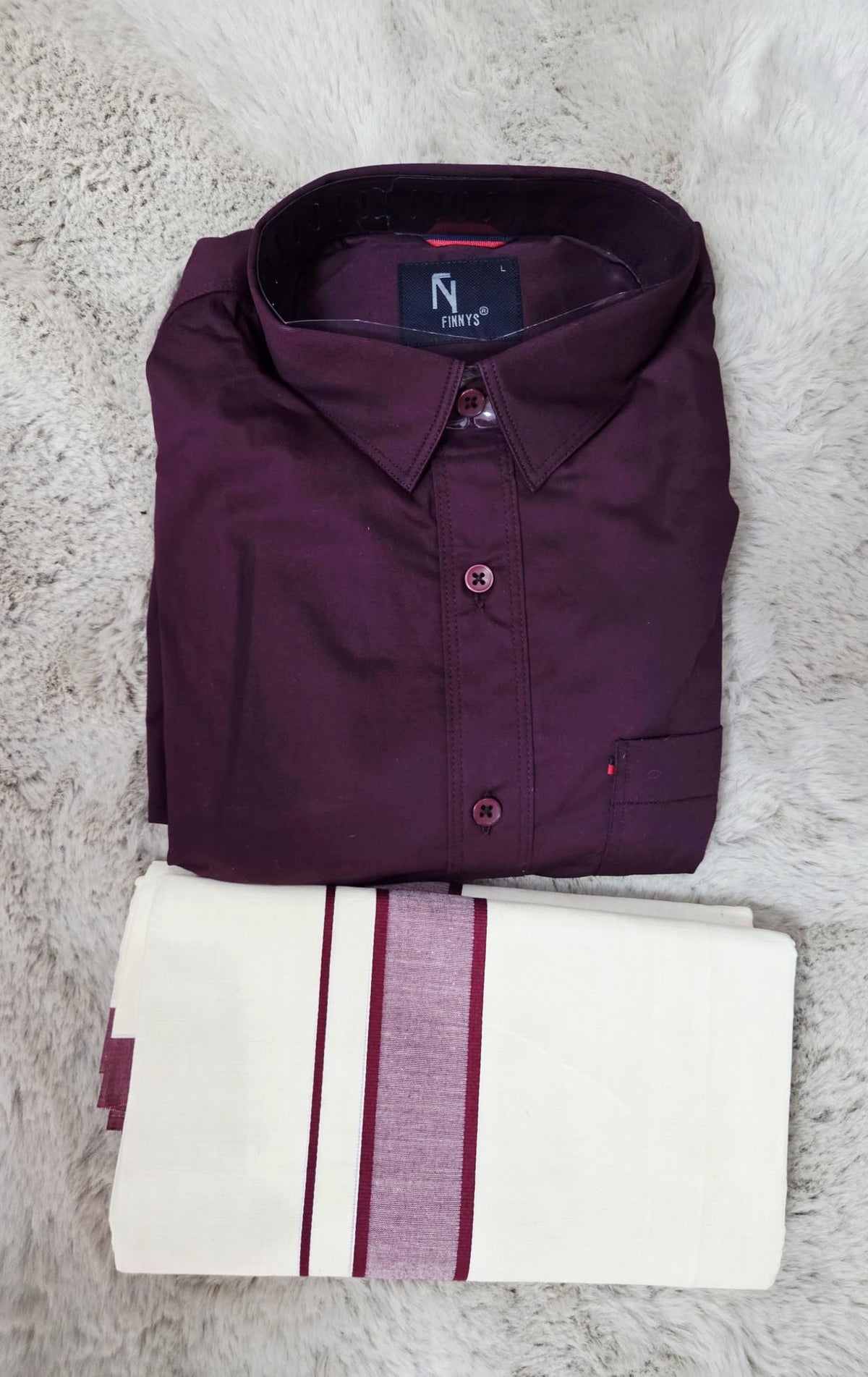 Mens Kerala shirt and mundu