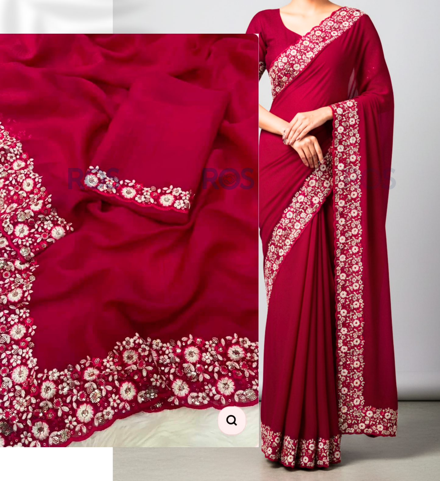 Luxurious crunchy crush silk Saree
