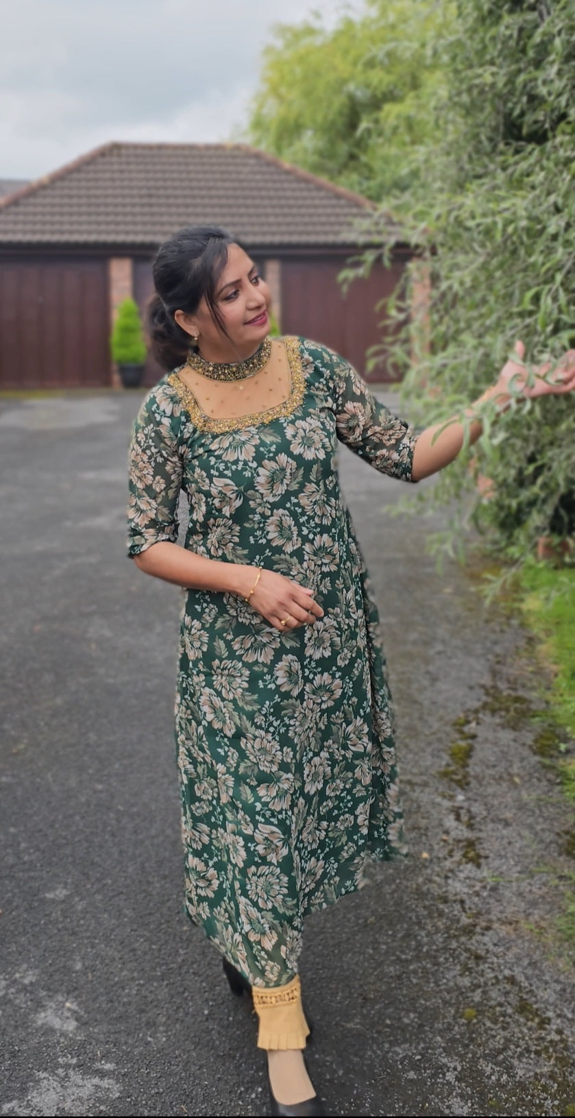 Beautiful floral Aline Kurti/ Dress