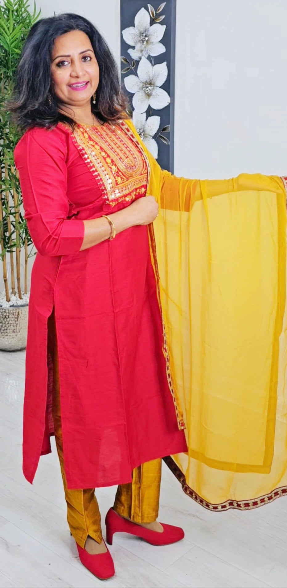 Silk three piece suit