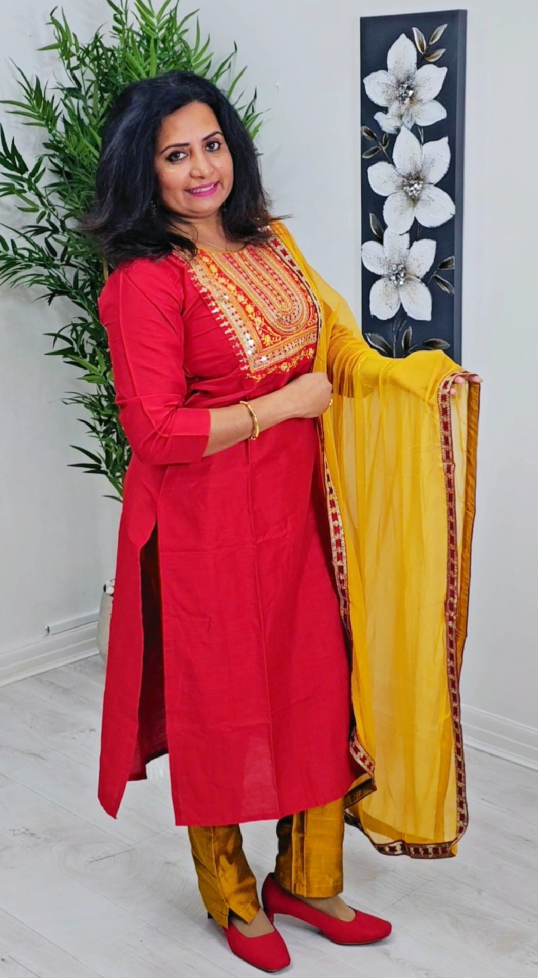 Silk three piece suit