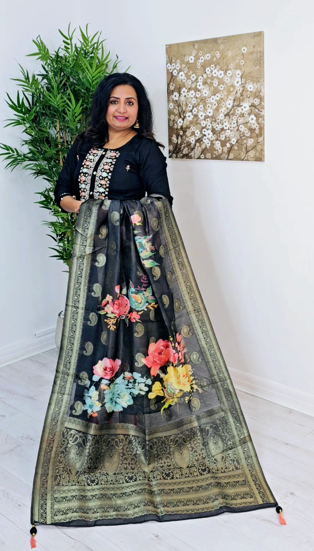 Silk suit with Banarasi dupatta