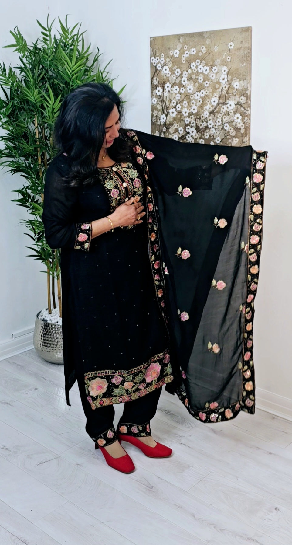 Beautiful heavy embroidered three piece suit