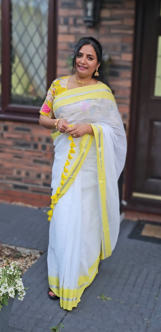 Mulmul Saree with Blouse^