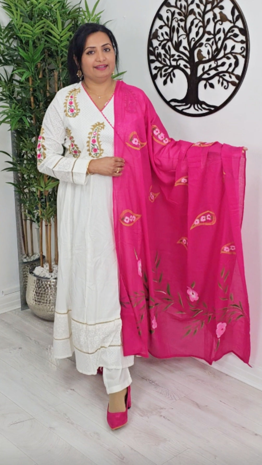 Pure cotton three piece suit mul dupatta