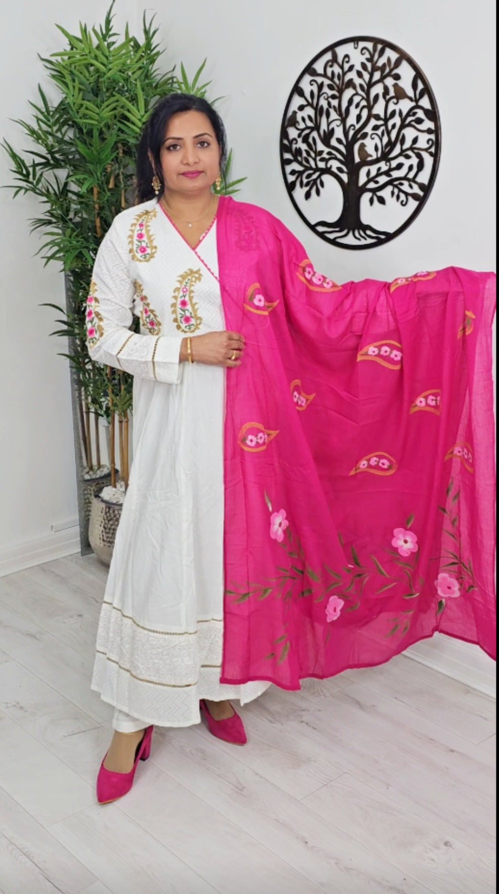 Pure cotton three piece suit mul dupatta
