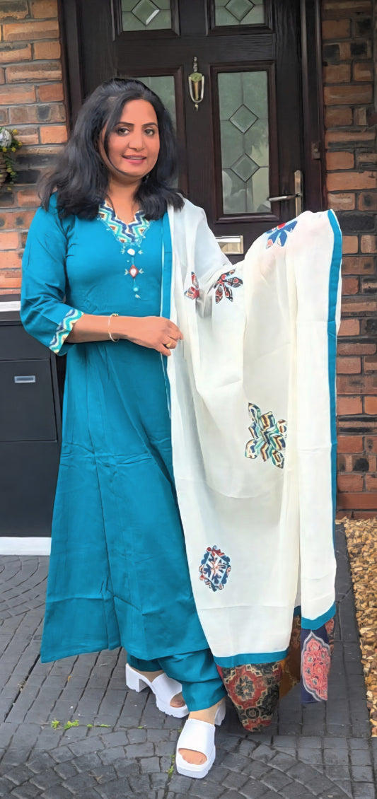 Beautiful A-line Cotton salwar suit