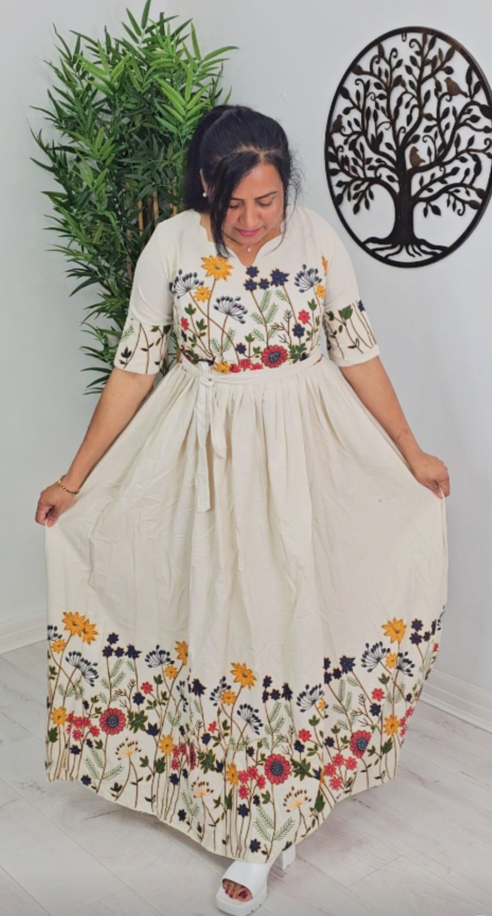 Beautiful floral Cotton dress