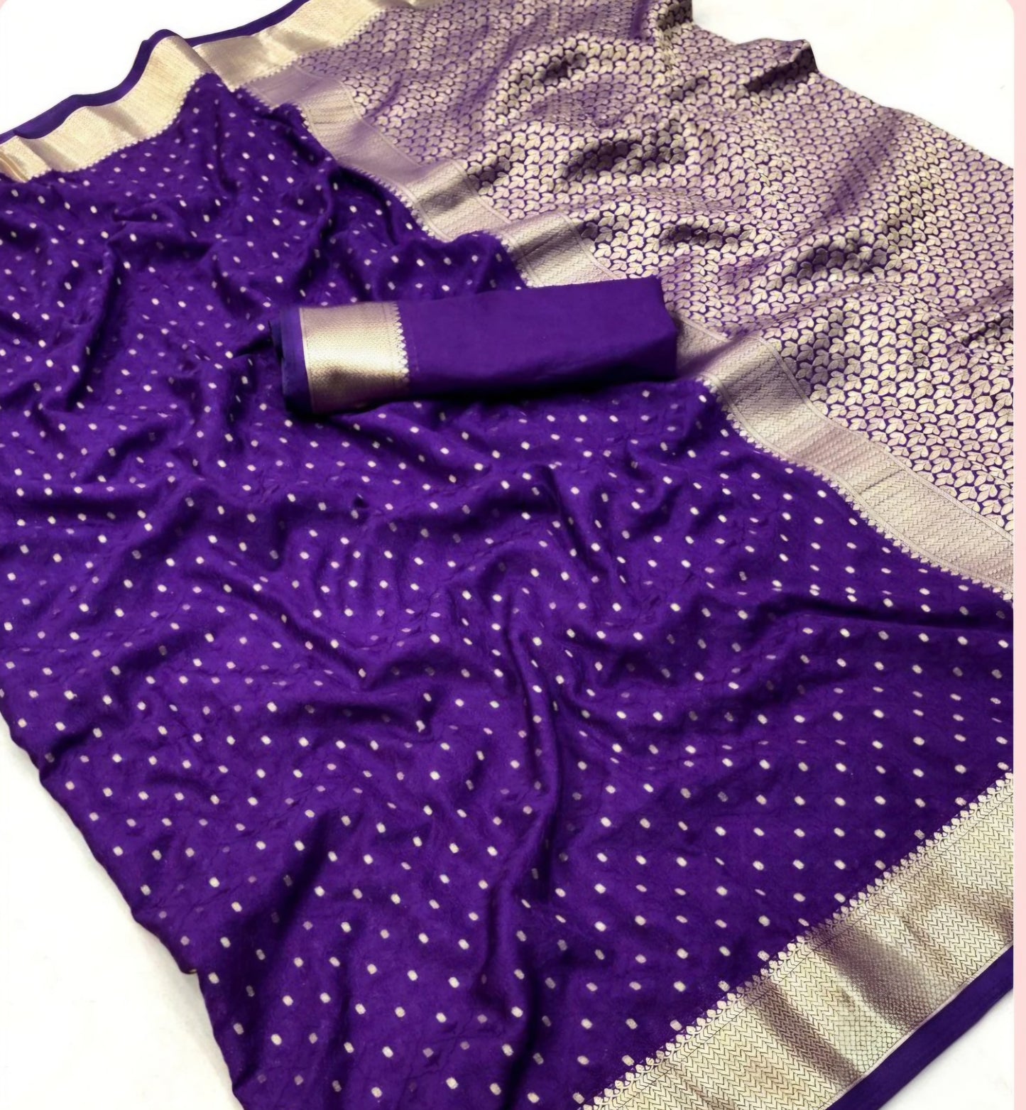 Khadi  georgette  saree  with blouse  piece