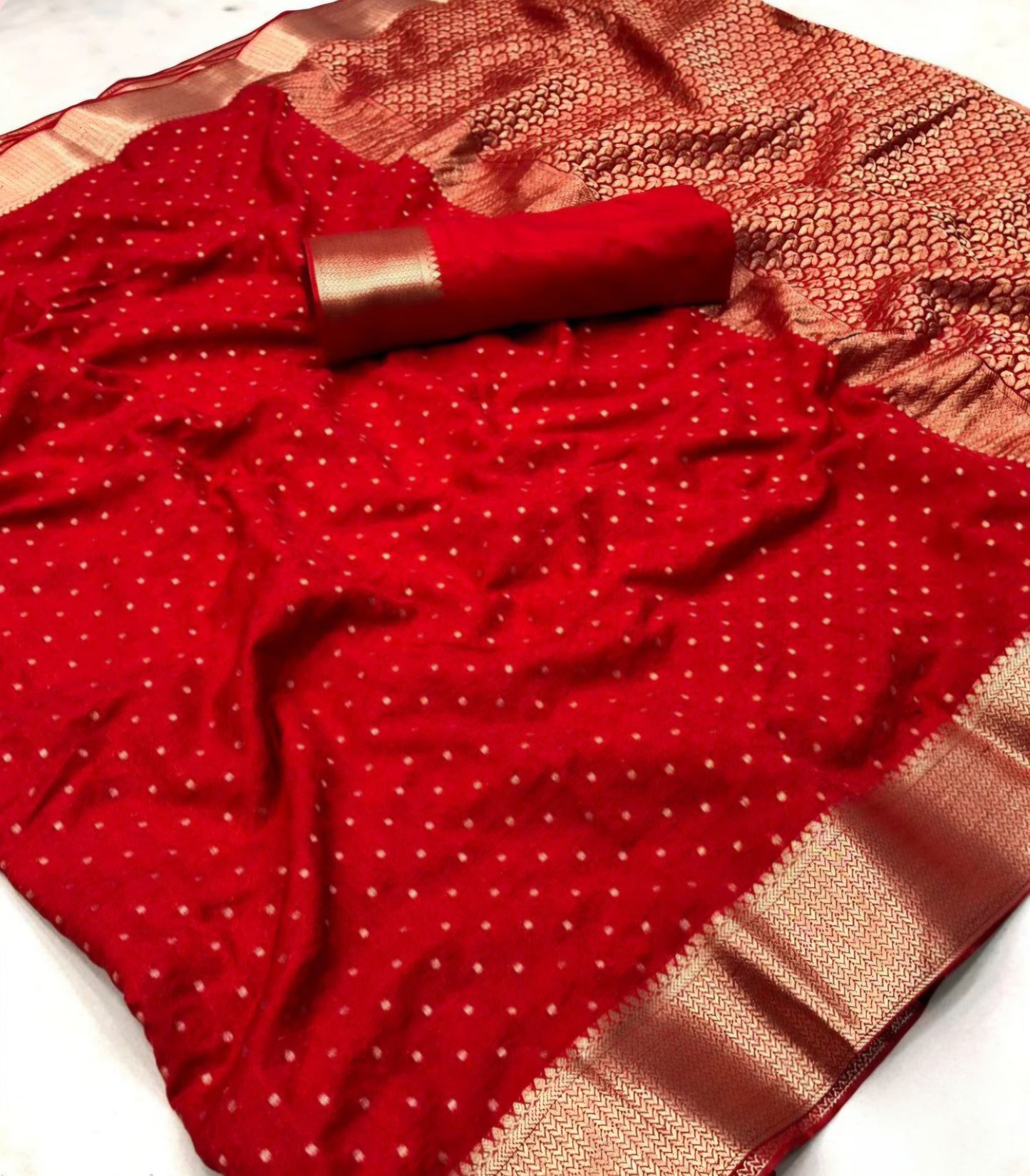 Khadi georgette  saree with blouse piece