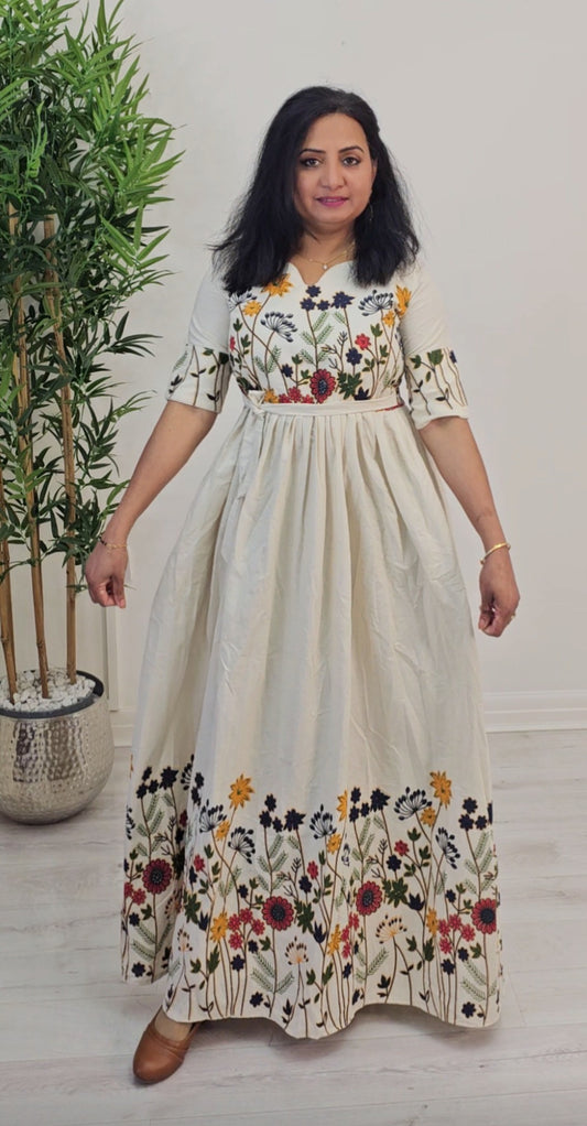 Beautiful floral Cotton dress