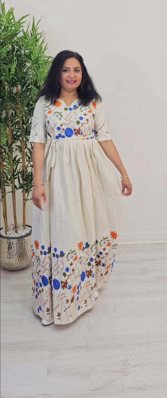 Beautiful floral Cotton  dress