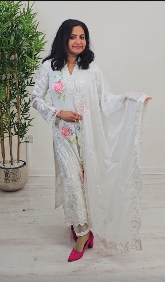 Fully embroidered suit