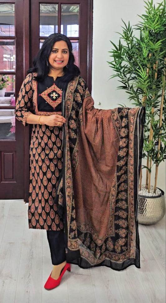 Pure cotton three piece suit