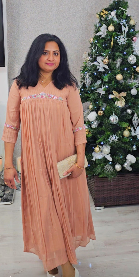 Faux georgette designer dress/kurti