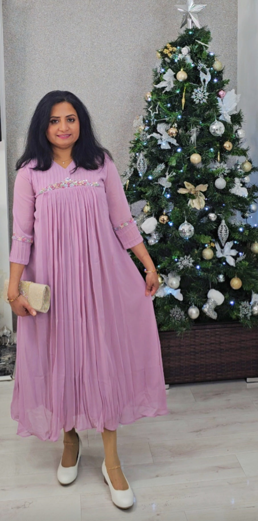 Faux georgette designer dress/ kurti