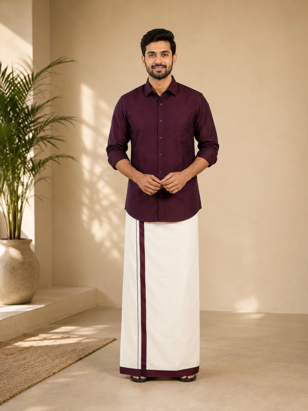 Mens shirt and mundu