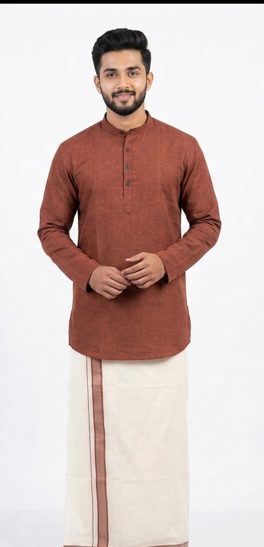 Cotton kurtha with mundu