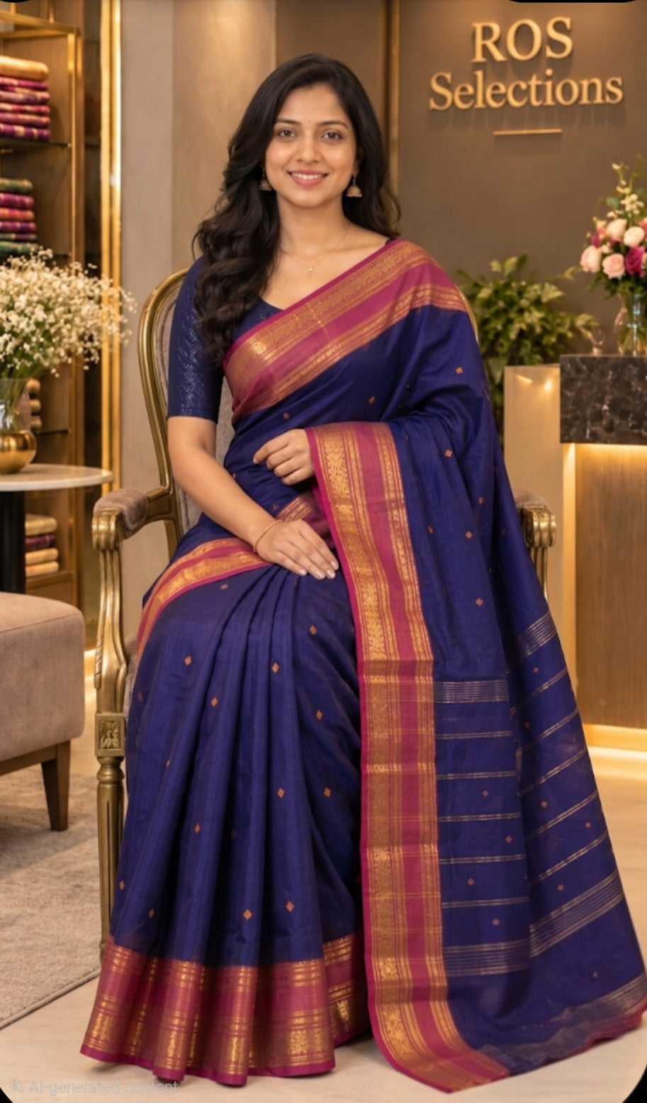 Handloom premium cotton saree 💕