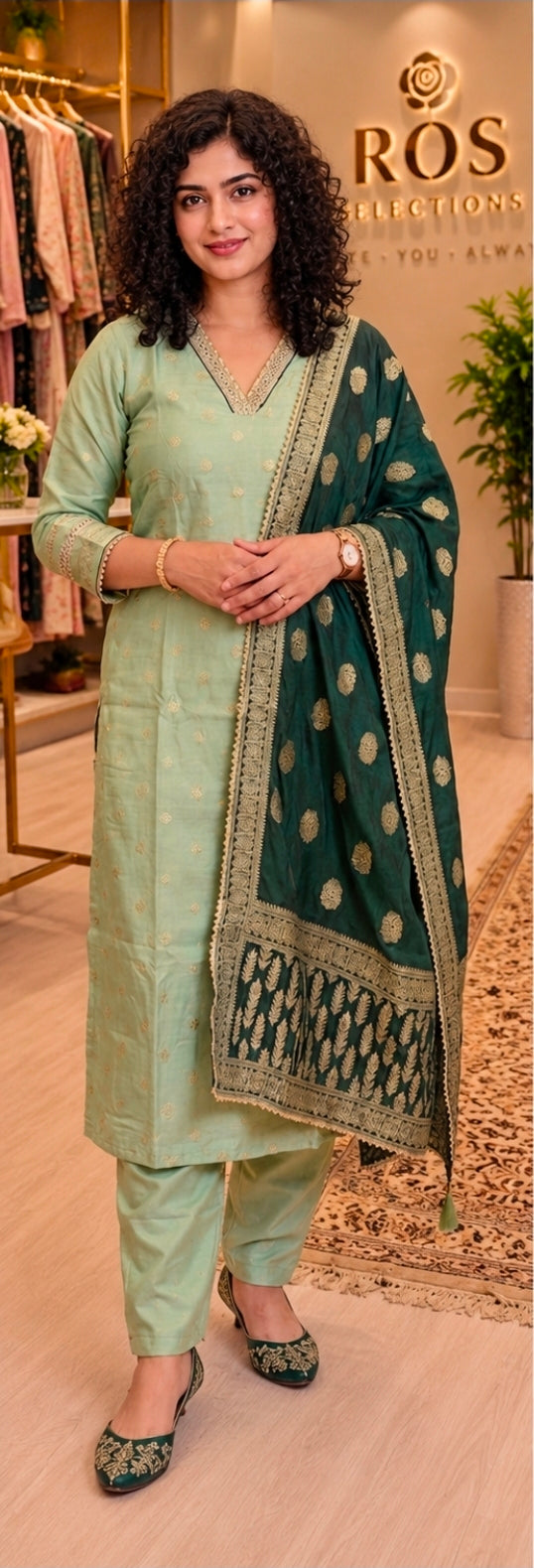 Indian semi silk salwar set