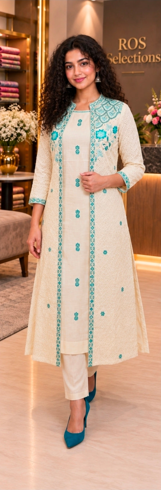 Women's chickenkari cord set