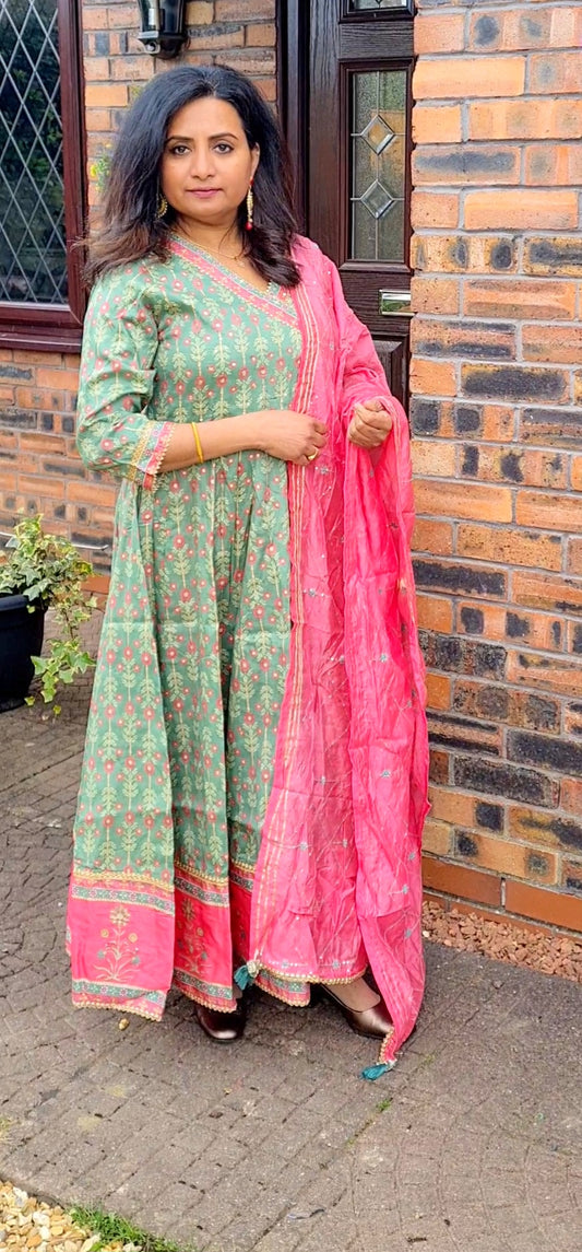 Anarkali three piece suit